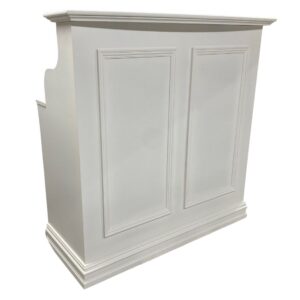 Painted Moulded Front Panel Reception Desk with skirting trim