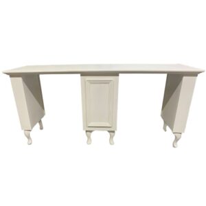 Painted Double Manicure Desk with moulded panel  front - other colours available