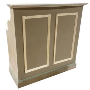 Moulded Front Panel Reception Desk with skirting detail