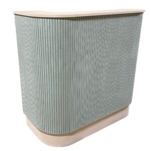 Luxury Curved U shape pencil pleat front reception desk - supplied unpainted - size options